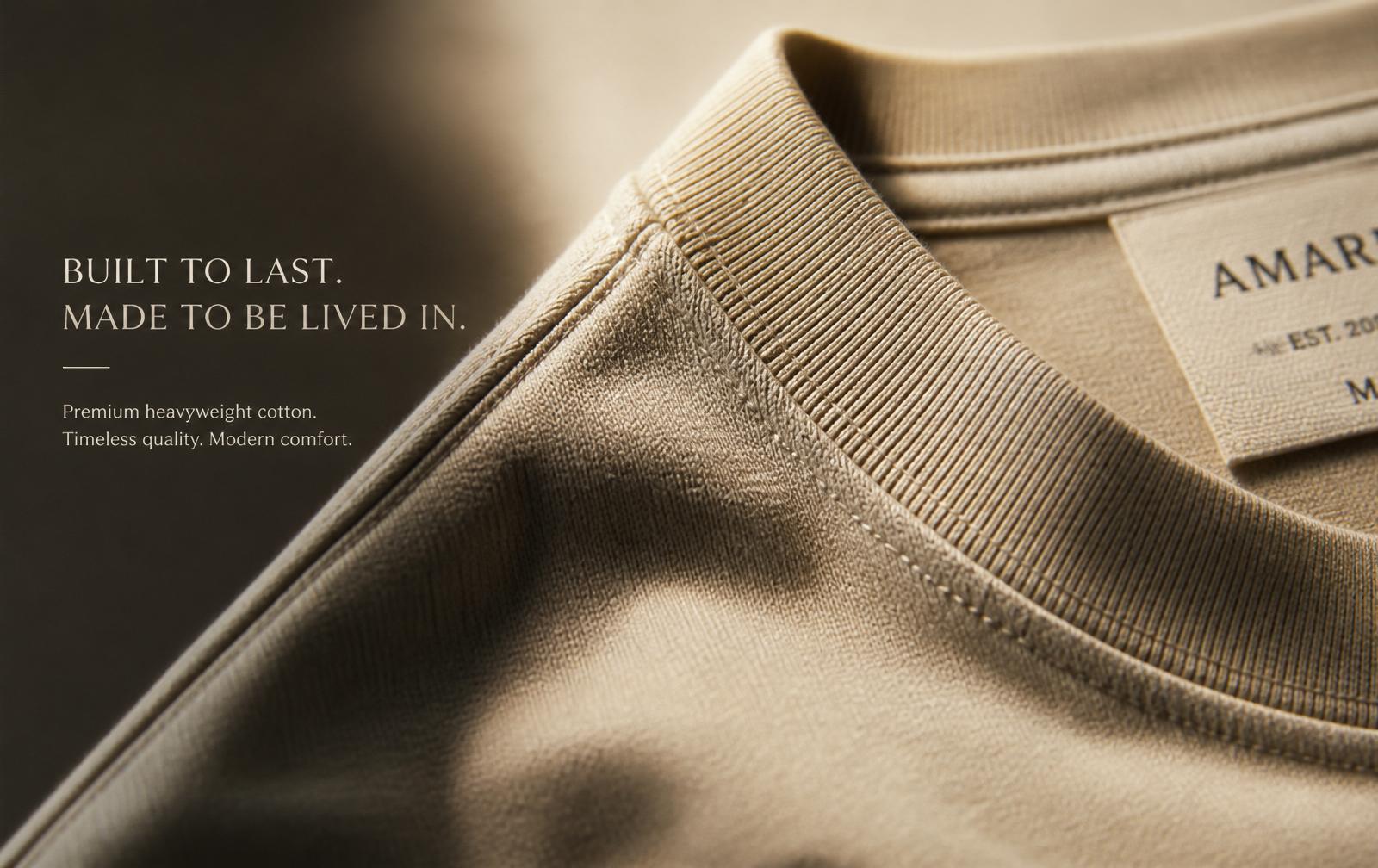 Premium heavyweight cotton — Beatbob fabric detail